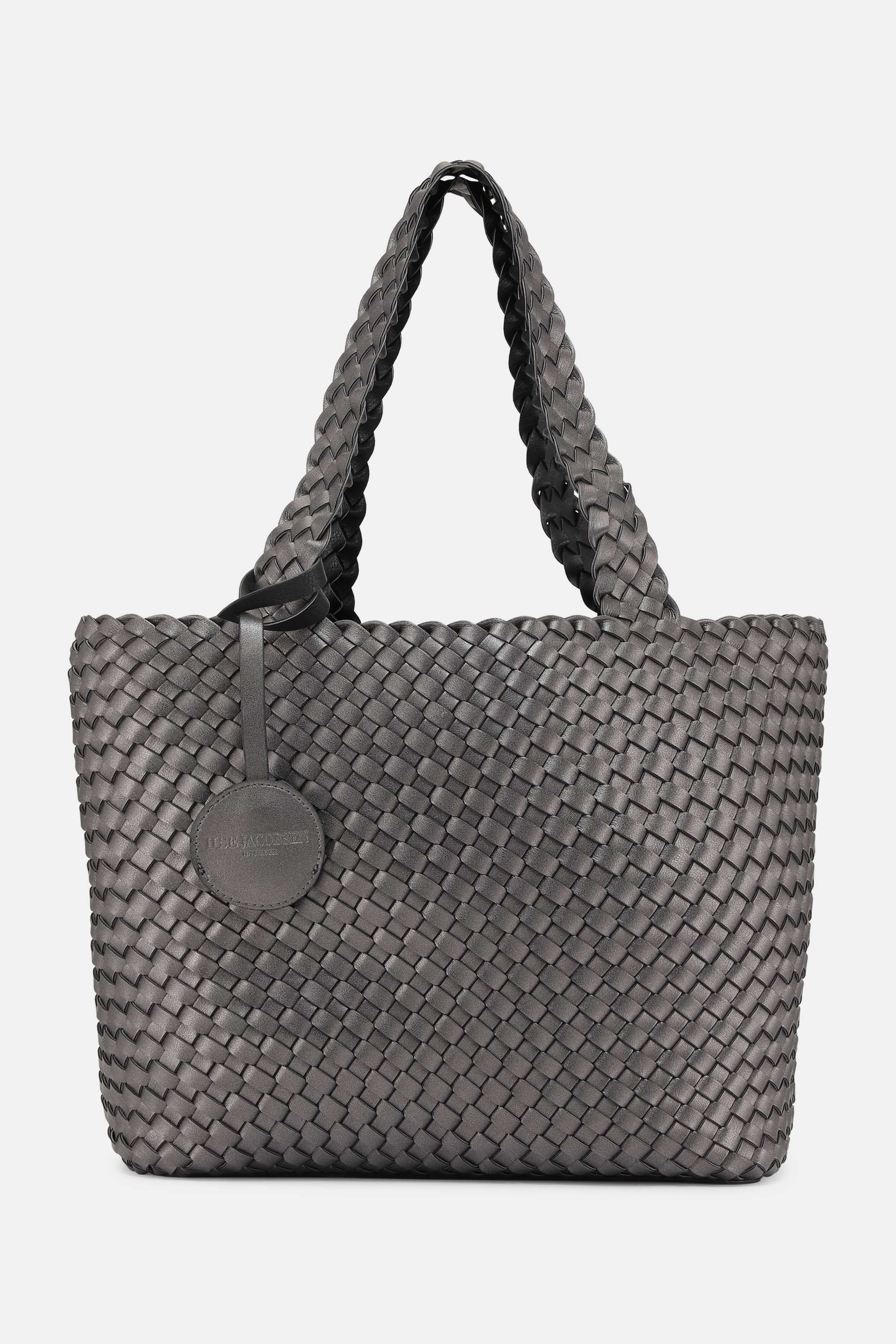 Tote Bag Geflochten - Black Gun metal
